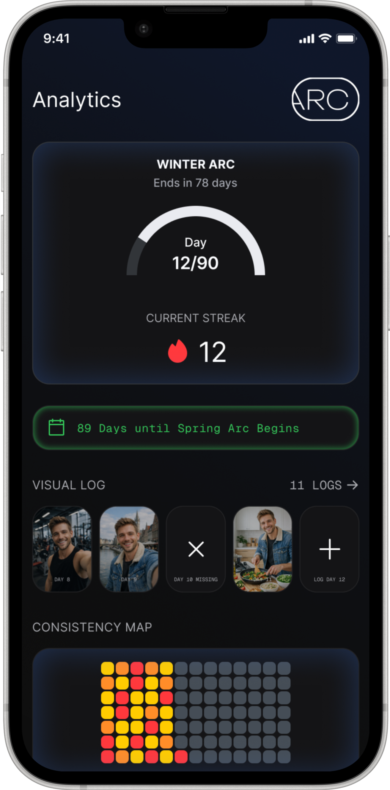 ARC analytics phone screen