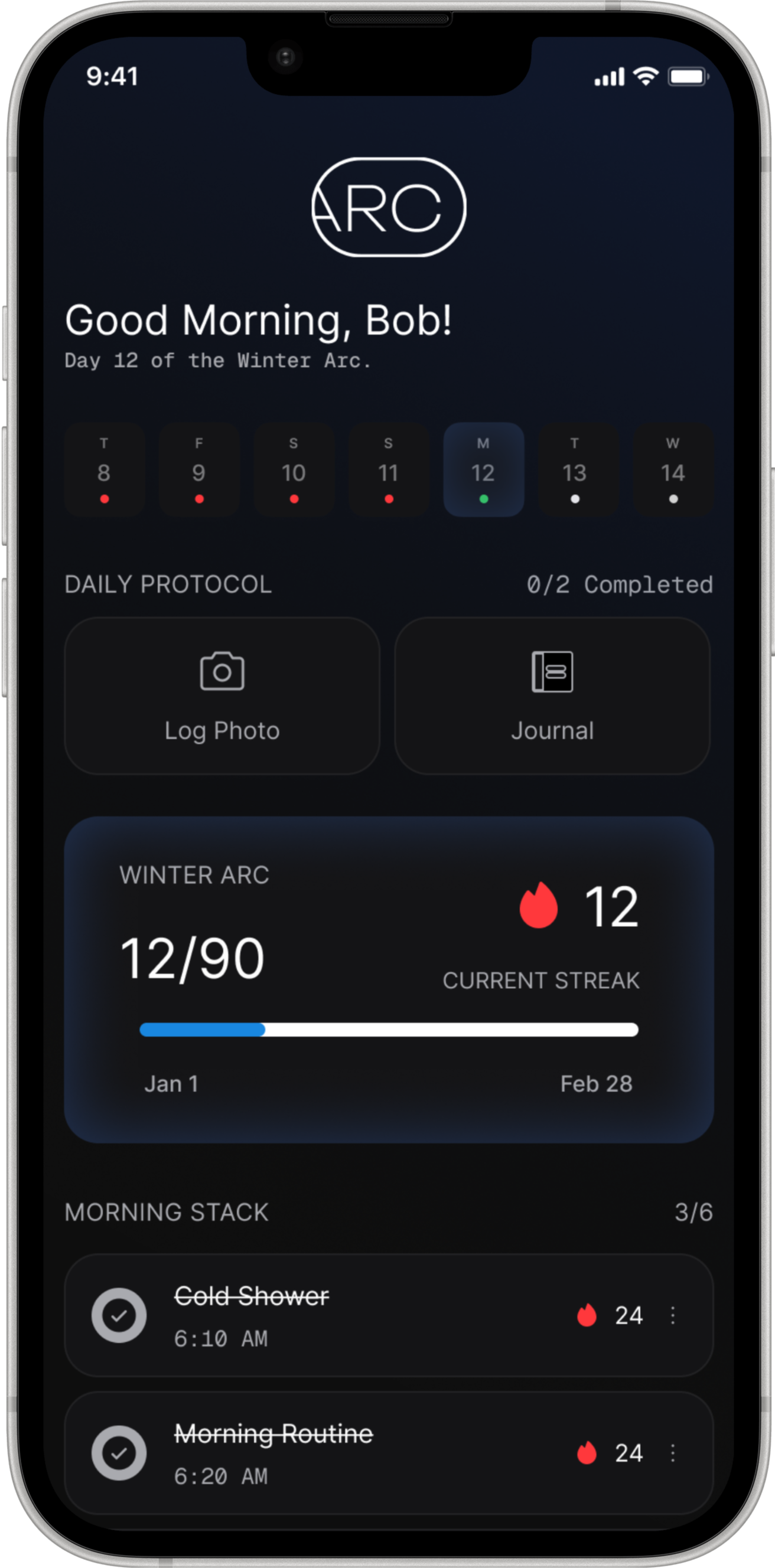 ARC home phone screen